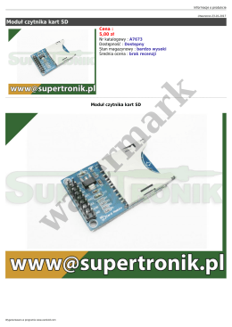 Moduł czytnika kart SD