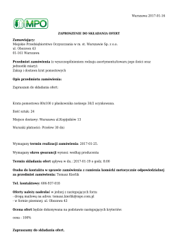 Zakup i dostawa krat pomostowych