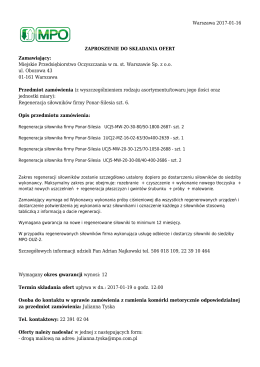 Regeneracja siłownik&oacute;w firmy Ponar-Silesia szt. 6.