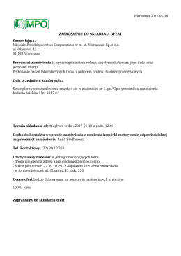 Wykonanie badań laboratoryjnych (wraz z