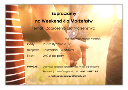 Weekend dla Małżeństw - KECh Jastrzębie