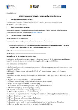 Specyfikacja istotnych warunk&oacute;w zam&oacute;wienia
