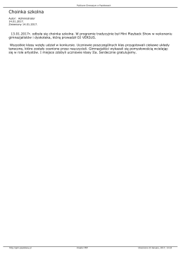 Choinka szkolna - Publiczne Gimnazjum w Popielawach