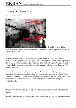 Z tajnego archiwum CIA