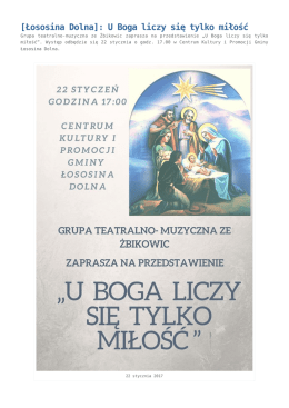 [Łososina Dolna]: U Boga liczy się tylko miłość