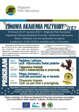 zimowa akademia przyrody - Wigierski Park Narodowy