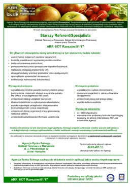 Starszy Referent/Specjalista