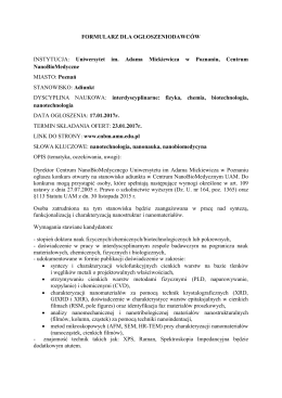 FORMULARZ DLA OGŁOSZENIODAWC&Oacute;W INSTYTUCJA