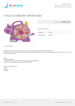 v-tech literkowy hipopotam