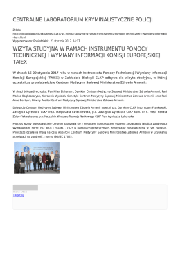 Generuj PDF - Centralne Laboratorium Kryminalistyczne Policji