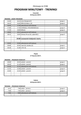 PROGRAM MINUTOWY