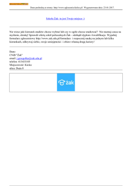 Szkoła Żak- tu jest Twoje miejsce :)