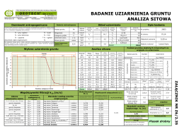 badanie uziarnienia gruntu analiza sitowa