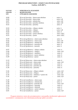 PROGRAM MINUTOWY