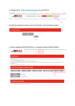 Jak zgłosić punkty recertyfikacyjne