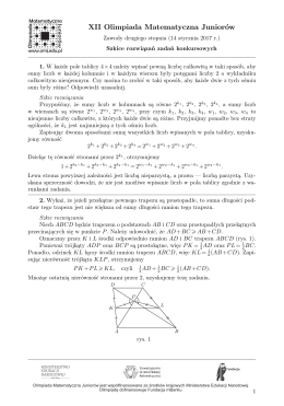 XII Olimpiada Matematyczna Juniorów