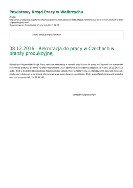 Generuj PDF - Powiatowy Urząd Pracy w Wałbrzychu