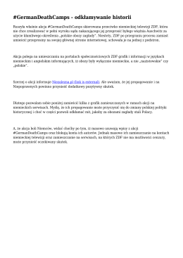 GermanDeathCamps - odkłamywanie historii