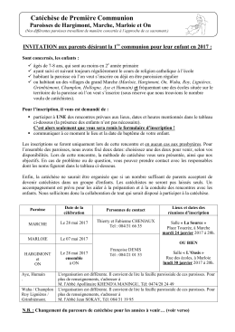 Catéchèse de Première Communion