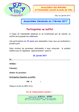 Inscriptions repas