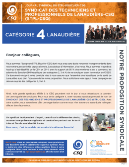 Feuillet cat&eacute;gorie 4 Lanaudi&egrave;re, STPL - stpl