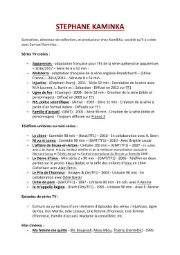 stephane kaminka - La Guilde Fran&ccedil;aise des Sc&eacute;naristes