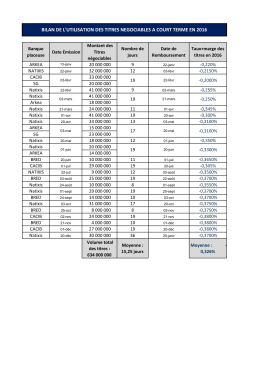 Bilan de l`année 2016 PDF, 37 ko