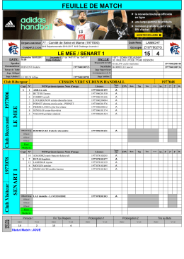 feuille de match