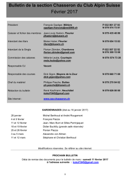 F&eacute;vrier 2017 - Cas Chasseron