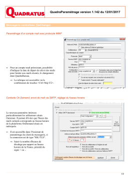 QuadraParamétrage version 1.142 du 12/01/2017