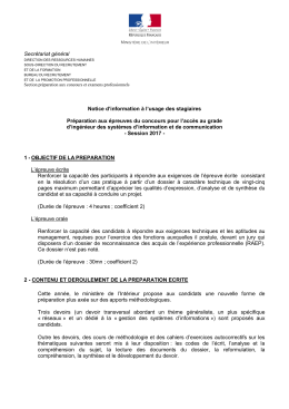 Notice préparation concours