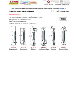 Tendeur à lanterne [réf. 5312, 5321, 5322, 5325, 5326, 5327]