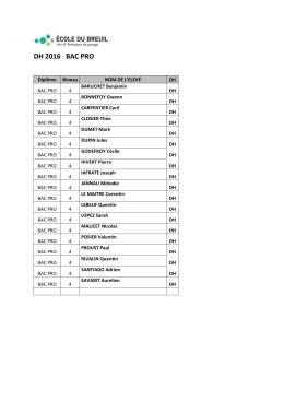 DH 2016 BAC PRO