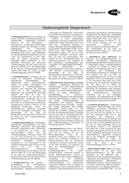 Stellenangebote Stegersbach