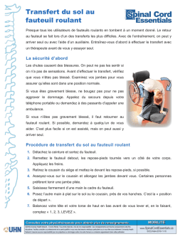 Transfert du sol au fauteuil roulant