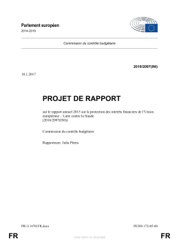 FR FR PROJET DE RAPPORT