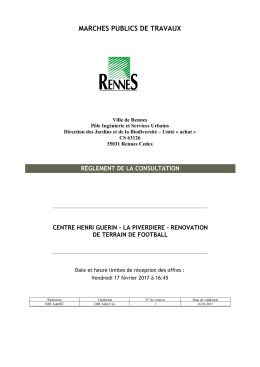 Règlement de consultation - La salle des marchés MEGALIS