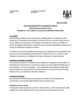 Ontario - Planet Energy