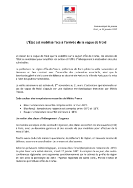 CP L`&Eacute;tat est mobilis&eacute; face &agrave; l`arriv&eacute;e de la vague de