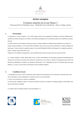 Juriste européen - Université Paris 2 Panthéon