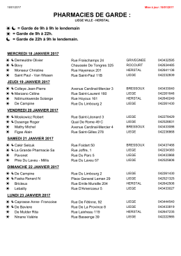 pharmacies de garde
