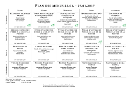 Menu PDF - Restaurant du BAP