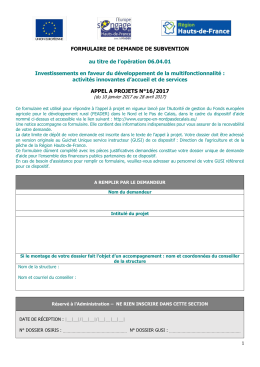 Formulaire 06.04.01 16-2017 - L`Europe s`engage en Nord