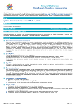 Nouveau retour d`exp&eacute;rience &agrave; votre disposition