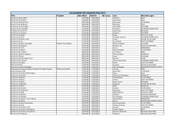 CALENDRIER DES GRANDS PRIX 2017