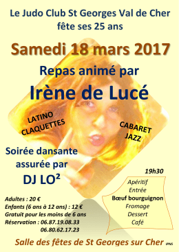 Affiche - Judo Club Saint Georges sur Cher