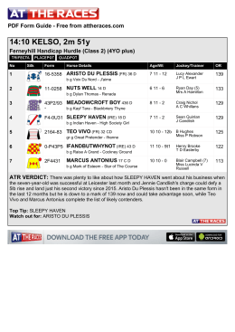 At The Races PDF FORM GUIDE