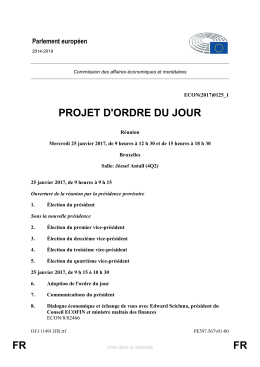 FR FR PROJET D`ORDRE DU JOUR