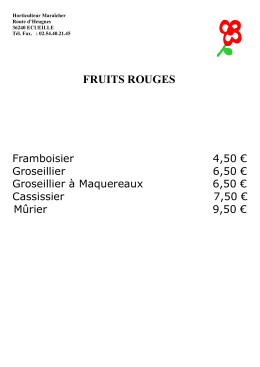 FRUITS ROUGES