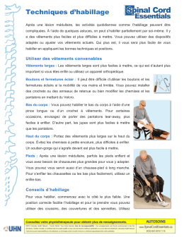 Techniques d`habillage - Spinal Cord Essentials